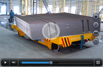 Coils handling rail transfer trailer powered by rails system video picture
