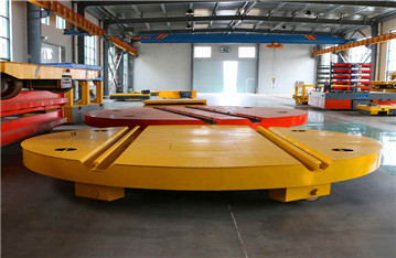 90 degree turn factory apply rail trailer with turntable