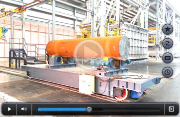 Scrap bucket and hot metal ladle car/die transfer car/ladle trolley video picture