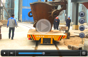 Large load 90 degree turning electric rail turnplate  video picture