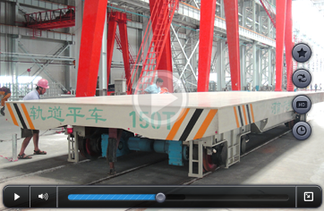 Paper industry assembly line apply rail flat trolley/Battery operated transfer trolley video picture