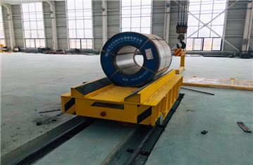 Steel coil production line apply transfer track cart